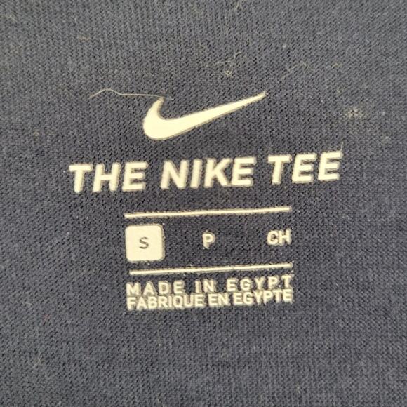 Nike Sportswear Shirt Mens S Blue Long Sleeve Athleisure Spell Out Logo - Picture 6 of 9